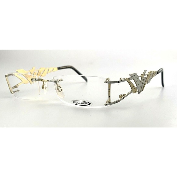 Abendzauber Eyeglasses mod. 4530 6592 Yabi Art Frame Rimless Metal Germany NOS